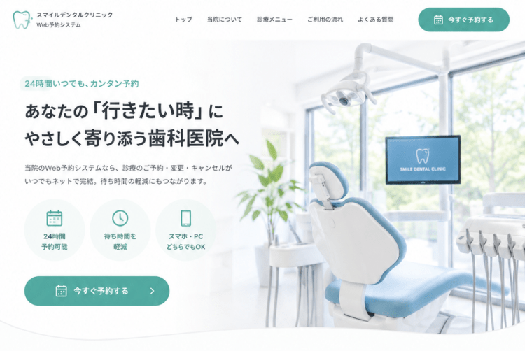 WEB予約システムの実績画面