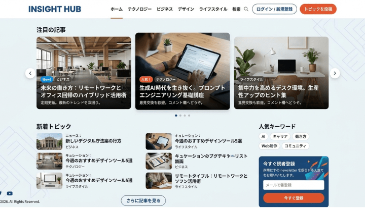ブログサイトのイメージ