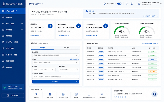 銀行取引・送金システム